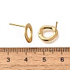 Brass Stud Earrings KK-K294-31G-2