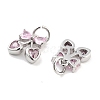 Brass Micro Pave Cubic Zirconia Pendants KK-P271-04P-A-2