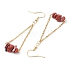 304 Stainless Steel with Natural Red Jasper Dangle Earrings EJEW-JE06010-11-4