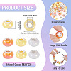 150Pcs Opaque Resin European Beads RESI-TA0004-61A-4