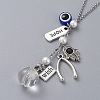 Eco-Friendly Dyed Glass Pearl Pendant Necklace NJEW-JN02689-2