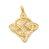 Rack Plating Brass Micro Pave Cubic Zirconia Pendants KK-L226-029G-1