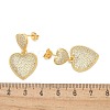 Rack Plating Brass Micro Pave Clear Cubic Zirconia Stud Earrings for Women EJEW-C125-05G-5