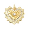 Brass Micro Pave Cubic Zirconia Pendants KK-U058-58A-G-1