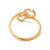 Ion Plating(IP) 201 Stainless Steel Double Heart Finger Ring for Valentine's Day RJEW-G266-10G-2