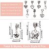 CHGCRAFT 54Pcs 9 Styles Tibetan Style Alloy European Dangle Charms FIND-CA0005-59-2