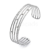 304 Stainless Steel Cuff Bangles for Women BJEW-B108-15P-4