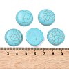 Craft Findings Dyed Synthetic Turquoise Gemstone Flat Back Dome Cabochons TURQ-S266-20mm-01-2