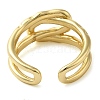 Brass Open Cuff Rings for Women RJEW-Z070-07G-01-3