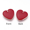 Brass Enamel Pendants KK-Q679-05G-2