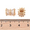 Brass Beads with Glass KK-B100-022G-3