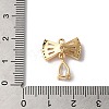 Brass Micro Pave Clear Cubic Zirconia Pendants KK-C062-103G-3