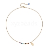 Chakra Natural Gemstone Faceted Round Beaded Pendant 304 Stainless Steel Cable Chain Necklaces NJEW-JN05531-01-4