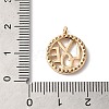 Brass Micro Pave Clear Cubic Zirconia Pendants KK-C062-078G-3