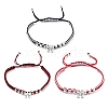 Two Tone Nylon Thread Braided Bead Bracelet Sets BJEW-JB11214-1