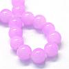 Baking Painted Imitation Jade Glass Round Bead Strands DGLA-Q021-6mm-23-2