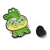 Funny Dinosaur with Donut Alloy Enamel Pin Brooch for Backpack Clothes JEWB-R004-02EB-01-3