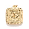 Brass Micro Pave Cubic Zirconia Pendants KK-A161-24G-2