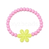 Opaque Acrylic Beaded Stretch Bracelets BJEW-JB08724-4