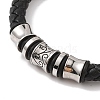 Braided Microfiber Leather Cord Bracelets BJEW-B096-13P-2