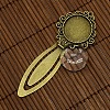 20mm Clear Domed Glass Cabochon Cover for Antique Bronze DIY Alloy Portrait Bookmark Making DIY-X0125-AB-NR-3