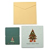 3D Christmas Tree Pop Up Paper Greeting Card AJEW-P124-E01-3