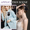 Flower Feather & Iron Lapel Pins for Clothes JEWB-WH0010-114B-7