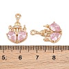 Brass Pave Cubic Zirconia Pendants CU-CBA8183-05G-B-3