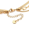 Golden Tone 304 Stainless Steel 3 Layer Necklaces for Women NJEW-A032-03G-02-3