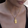 304 Stainless Steel Zodiac Constellation Pendant Paperclip Chain Necklaces ZP0058-8-2