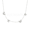 Stylish 925 Silver Clear Cubic Zirconia MAMA Letter Link Chain Necklaces for Mother's Day Gift ON4578-2-1