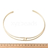 Iron Open Cuff Choker Necklaces for Women NJEW-M085-02G-3