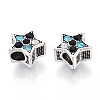 Alloy Rhinestone European Beads FIND-N009-17A-AS-2