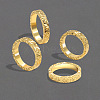 Brass Crushed Ice Pattern Finger Rings FS-WG1F485-02-4