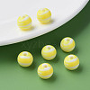 Opaque Striped Acrylic Beads MACR-S373-27A-06-6