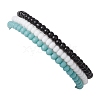 3Pcs 3 Colors Glass Seed Beaded Stretch Bracelet Sets for Women BJEW-JB11373-02-5