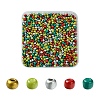 50G 5 Colors Christmas Theme Baking Paint Glass Seed Beads SEED-YW0002-62B-1