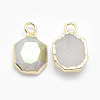 Electroplate Natural Druzy Agate Pendants G-I207-12A-G-2