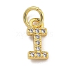 Initial Letter Brass with Cubic Zirconia Charms KK-Q814-26I-G-1