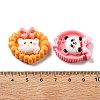 Mini Cute Cartoon Animal Series ResinResin Cabochons CRES-I037-02-3