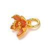 Brass Enamel Charms KK-U042-14G-01-2