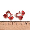 Valentine's Day Theme Alloy Enamel Pendants ENAM-T020-50G-01-3