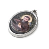 304 Stainless Steel Printed Religion Pendants STAS-G387-03P-08-2