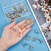 HOBBIESAY 30Pcs 2 Colors Brass Cufflinks for Men FIND-HY0003-47-3