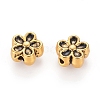Tibetan Style Alloy 3D Flower Beads GLF0476Y-2