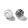 Duotone Spray Painted Crackle Acrylic Beads OACR-G029-02C-2