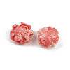 Synthetic Coral Dyed Carved Beads SHEL-D001-01A-2