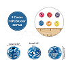 Printed Natural Wooden Beads WOOD-FH0001-54-2