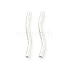 Brass Wavy Tube Beads KK-H532-36B-S-1