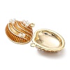 Brass Enamel Pendants KK-Q785-01G-3